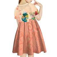 Hawaii Kauai Na Pali Coast Landscape Kid Short Sleeve Dress LT05 - Polynesian Pride