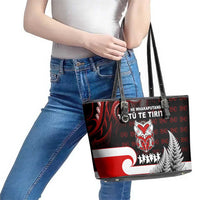 Aotearoa Toitu He Whakaputanga Leather Tote Bag Toitu Te Tiriti O Waitangi