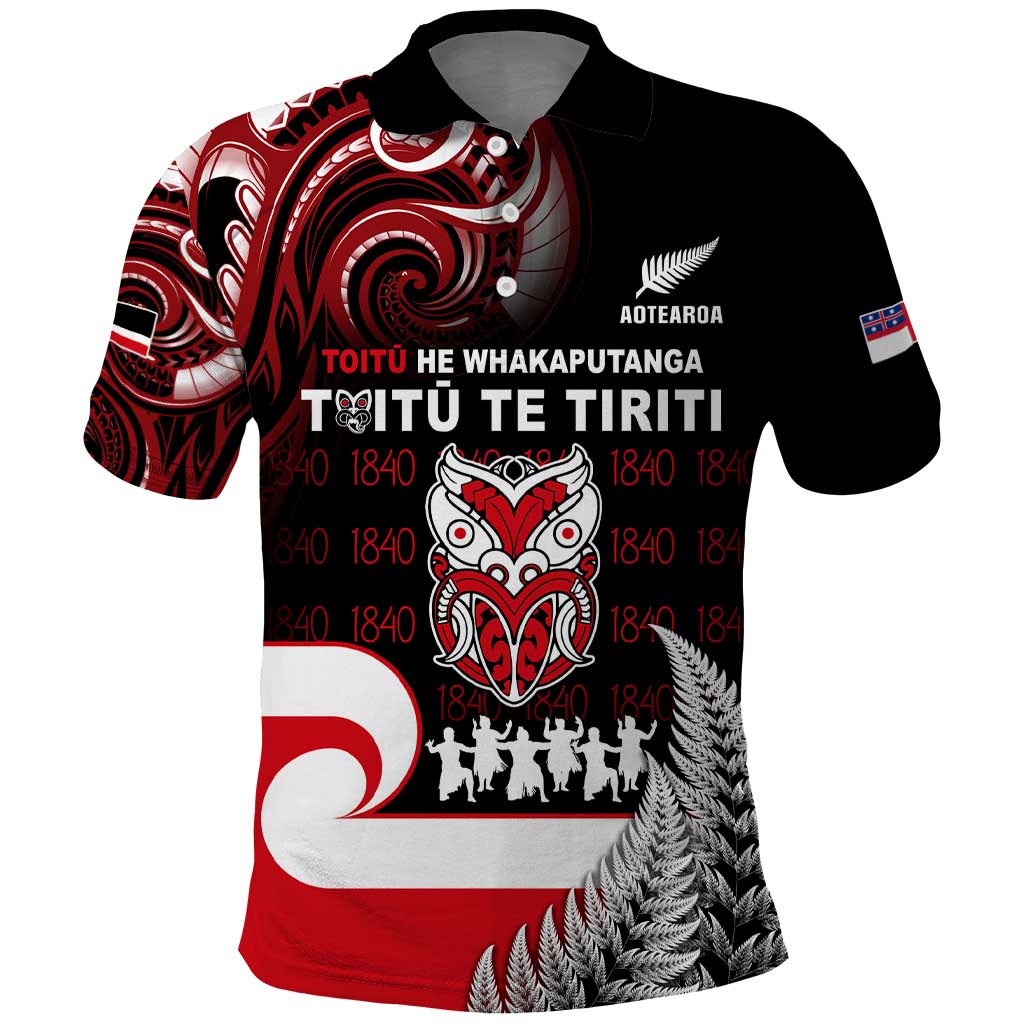 Aotearoa Toitu He Whakaputanga Polo Shirt Toitu Te Tiriti O Waitangi