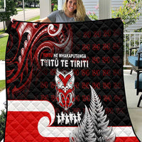 Aotearoa Toitu He Whakaputanga Quilt Toitu Te Tiriti O Waitangi LT05 Black - Polynesian Pride