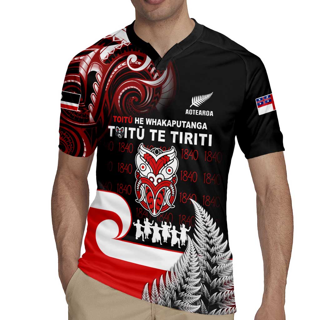 Aotearoa Toitu He Whakaputanga Rugby Jersey Toitu Te Tiriti O Waitangi