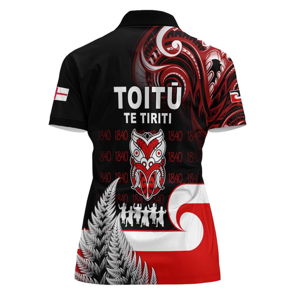 Aotearoa Toitu He Whakaputanga Women Polo Shirt Toitu Te Tiriti O Waitangi LT05 - Polynesian Pride
