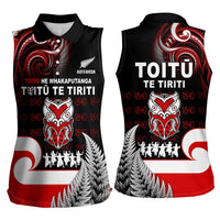 Aotearoa Toitu He Whakaputanga Women Sleeveless Polo Shirt Toitu Te Tiriti O Waitangi LT05 - Polynesian Pride