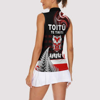 Aotearoa Toitu He Whakaputanga Women Sleeveless Polo Shirt Toitu Te Tiriti O Waitangi LT05 - Polynesian Pride