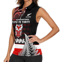 Aotearoa Toitu He Whakaputanga Women Sleeveless Polo Shirt Toitu Te Tiriti O Waitangi LT05 - Polynesian Pride
