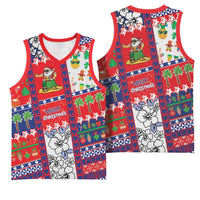 Wallis And Futuna Christmas Basketball Jersey Festive Beach Vibes - Polynesian Pride