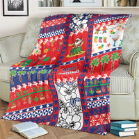 Wallis And Futuna Christmas Blanket Festive Beach Vibes - Polynesian Pride