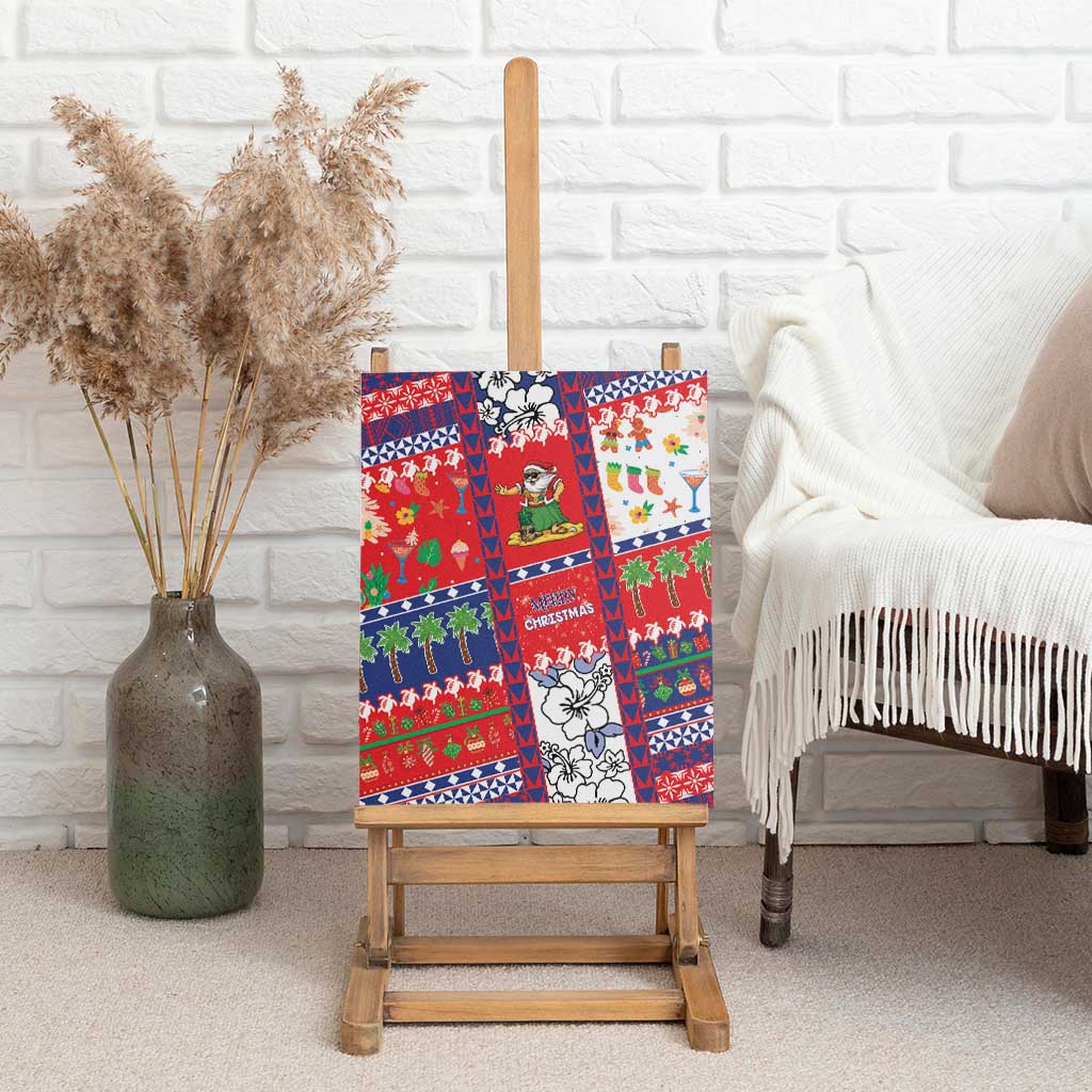 Wallis And Futuna Christmas Canvas Wall Art Festive Beach Vibes - Polynesian Pride