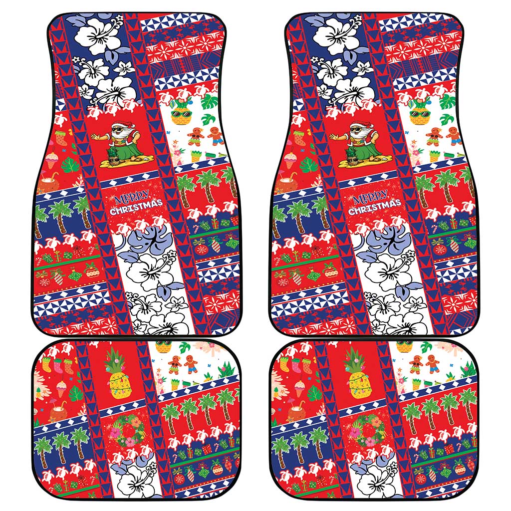 Wallis And Futuna Christmas Car Mats Festive Beach Vibes - Polynesian Pride