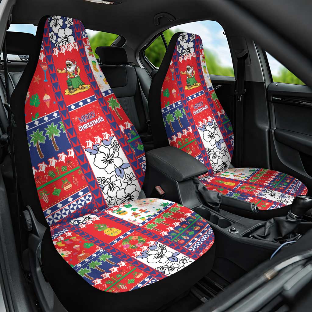 Wallis And Futuna Christmas Car Seat Cover Festive Beach Vibes - Polynesian Pride