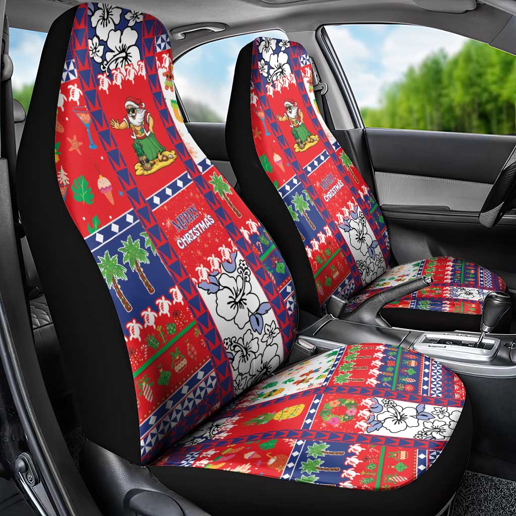 Wallis And Futuna Christmas Car Seat Cover Festive Beach Vibes - Polynesian Pride