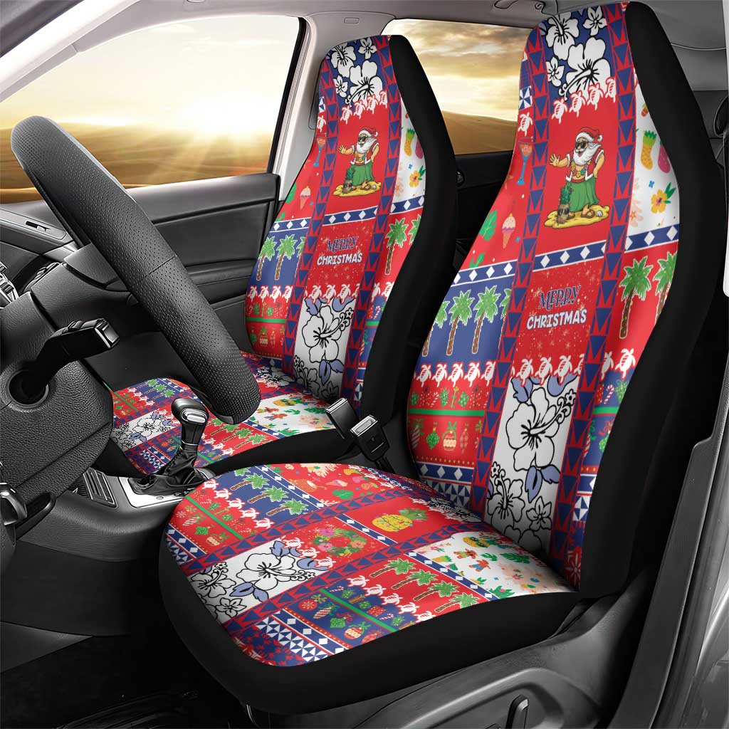 Wallis And Futuna Christmas Car Seat Cover Festive Beach Vibes - Polynesian Pride