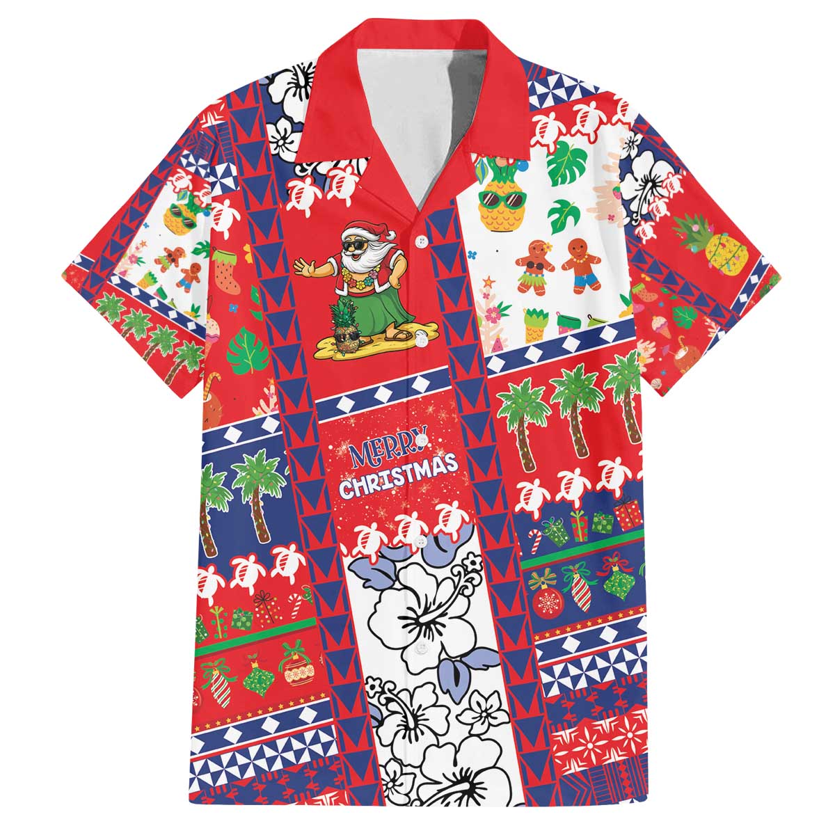 Wallis And Futuna Christmas Family Matching Off The Shoulder Long Sleeve Dress and Hawaiian Shirt Festive Beach Vibes - Polynesian Pride