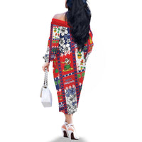 Wallis And Futuna Christmas Family Matching Off The Shoulder Long Sleeve Dress and Hawaiian Shirt Festive Beach Vibes - Polynesian Pride