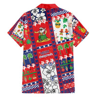 Wallis And Futuna Christmas Family Matching Off Shoulder Short Dress and Hawaiian Shirt Festive Beach Vibes - Polynesian Pride