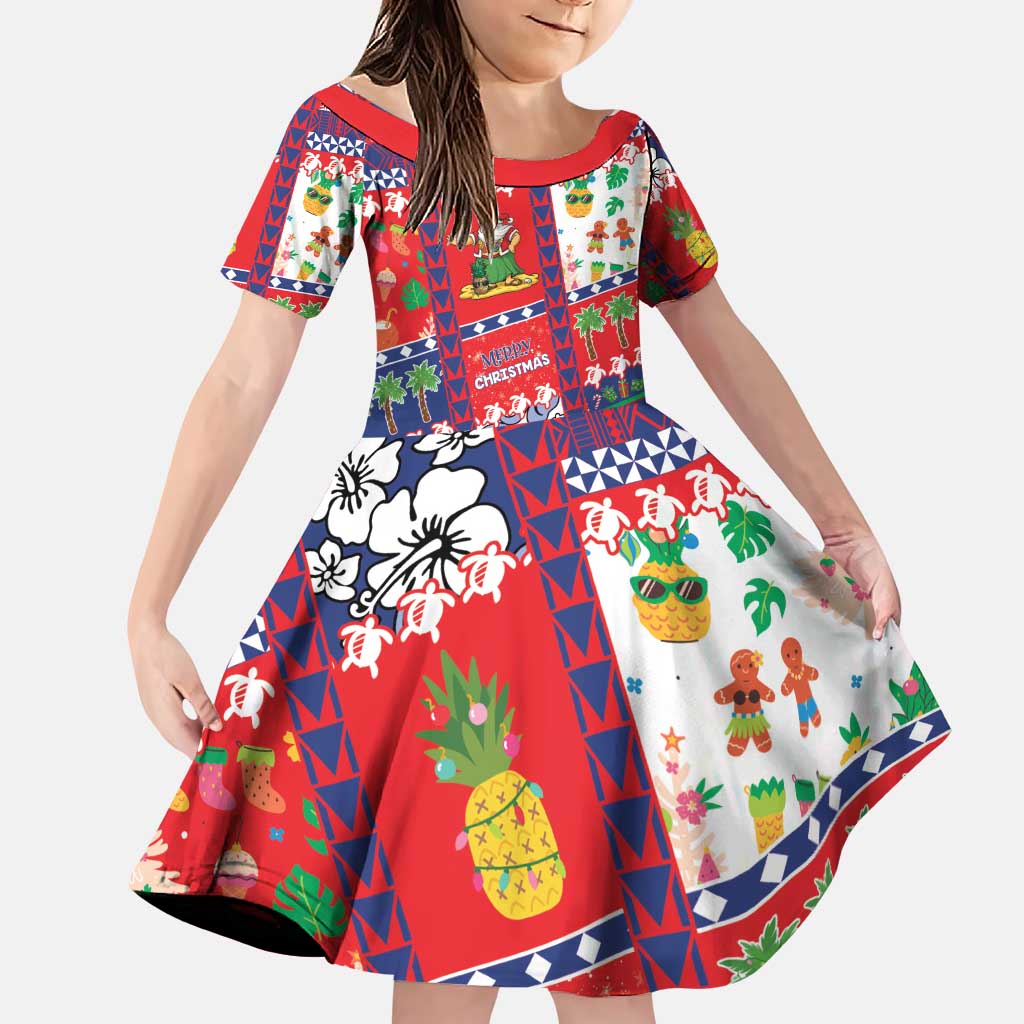 Wallis And Futuna Christmas Family Matching Puletasi and Hawaiian Shirt Festive Beach Vibes - Polynesian Pride