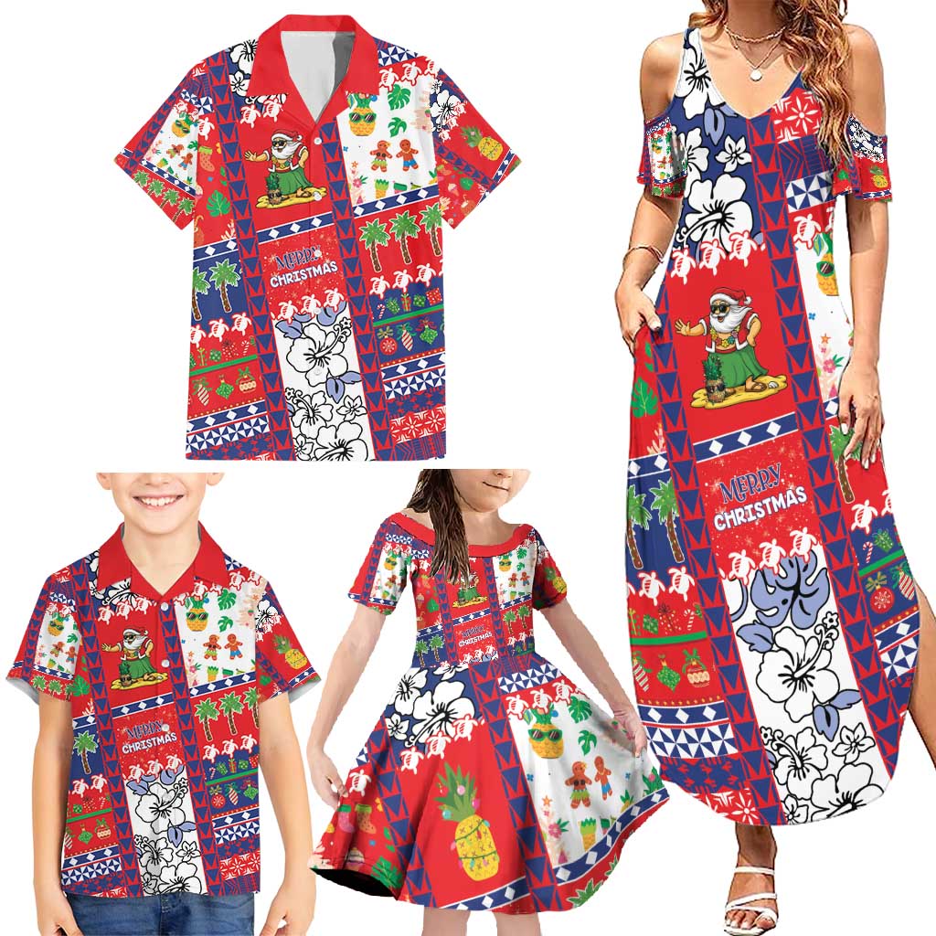 Wallis And Futuna Christmas Family Matching Summer Maxi Dress and Hawaiian Shirt Festive Beach Vibes - Polynesian Pride