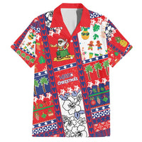 Wallis And Futuna Christmas Family Matching Tank Maxi Dress and Hawaiian Shirt Festive Beach Vibes - Polynesian Pride