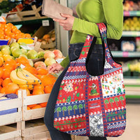 Wallis And Futuna Christmas Grocery Bag Festive Beach Vibes - Polynesian Pride