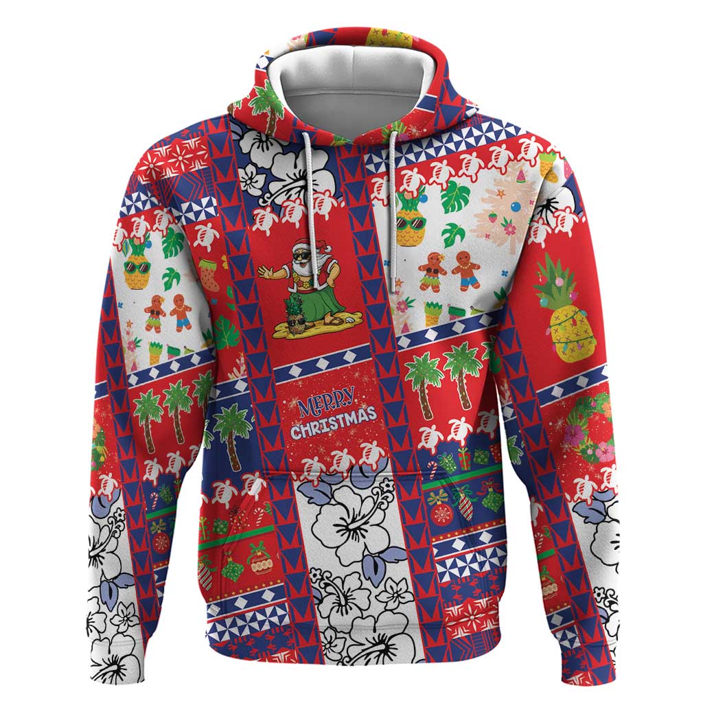 Wallis And Futuna Christmas Hoodie Festive Beach Vibes - Polynesian Pride