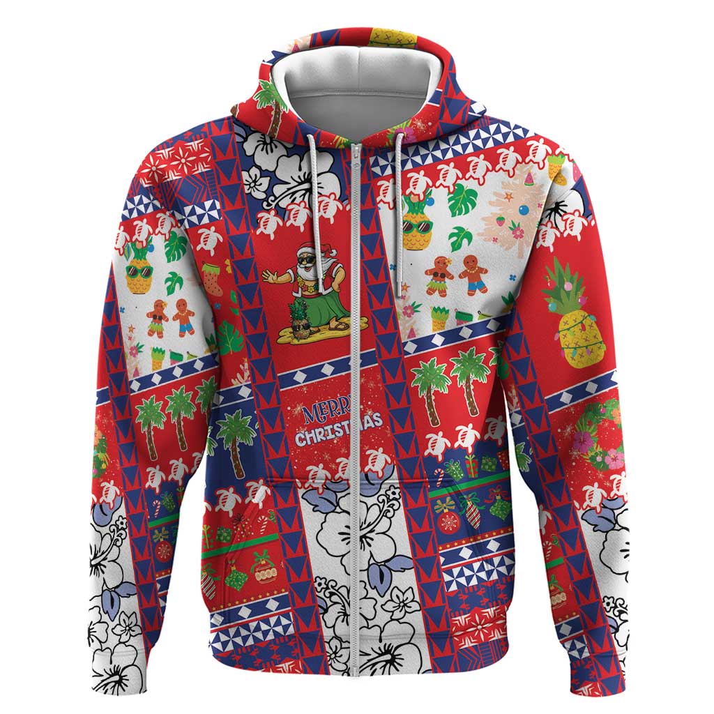 Wallis And Futuna Christmas Hoodie Festive Beach Vibes - Polynesian Pride
