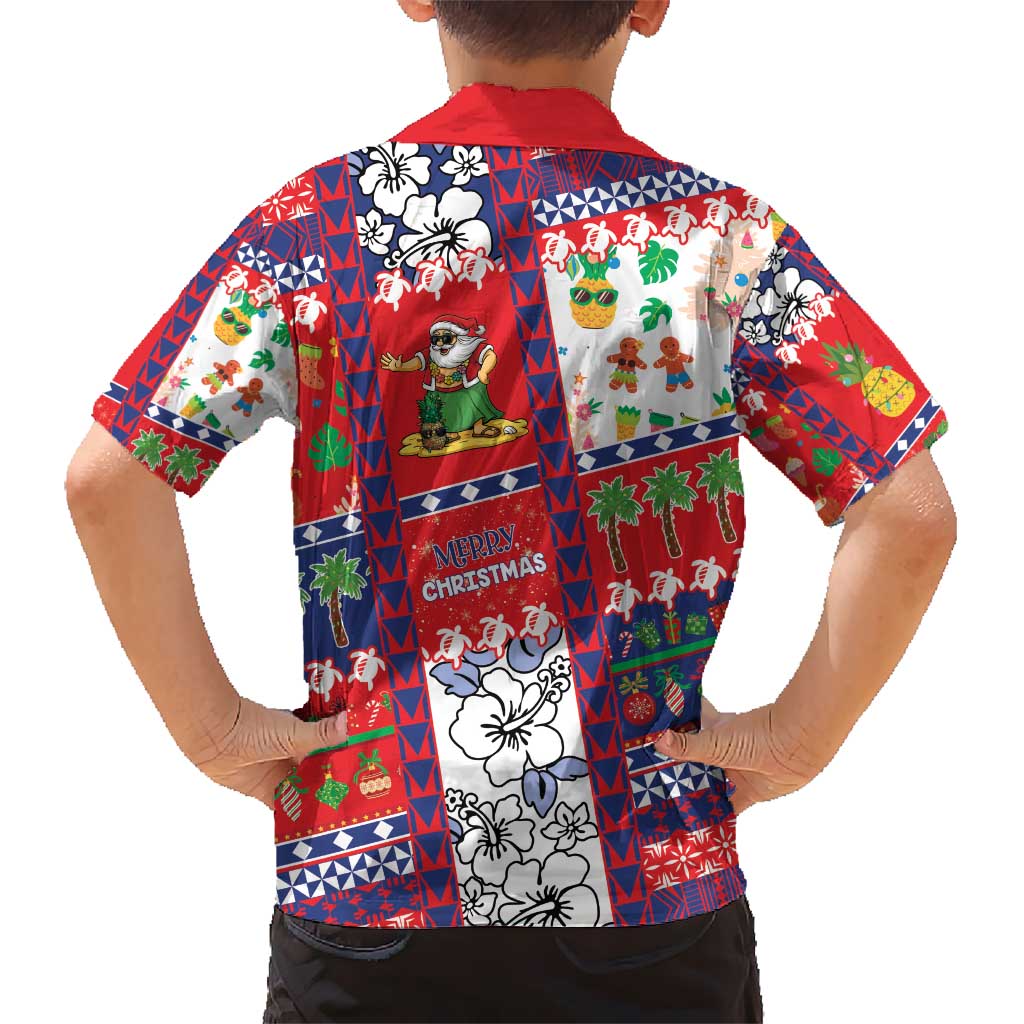 Wallis And Futuna Christmas Kid Hawaiian Shirt Festive Beach Vibes - Polynesian Pride
