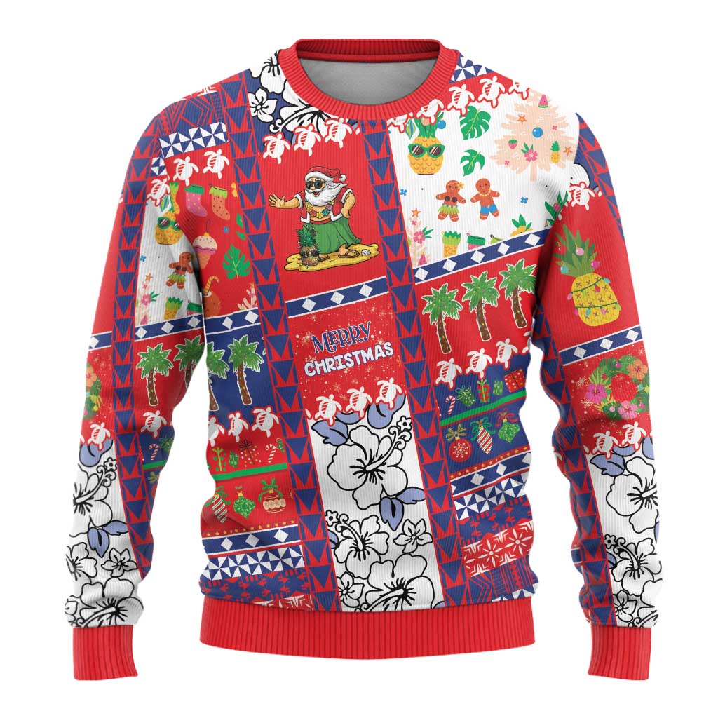 Wallis And Futuna Christmas Ugly Christmas Sweater Festive Beach Vibes - Polynesian Pride