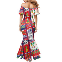 Wallis And Futuna Christmas Mermaid Dress Festive Beach Vibes - Polynesian Pride