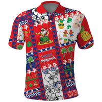 Wallis And Futuna Christmas Polo Shirt Festive Beach Vibes - Polynesian Pride