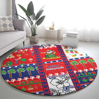 Wallis And Futuna Christmas Round Carpet Festive Beach Vibes - Polynesian Pride