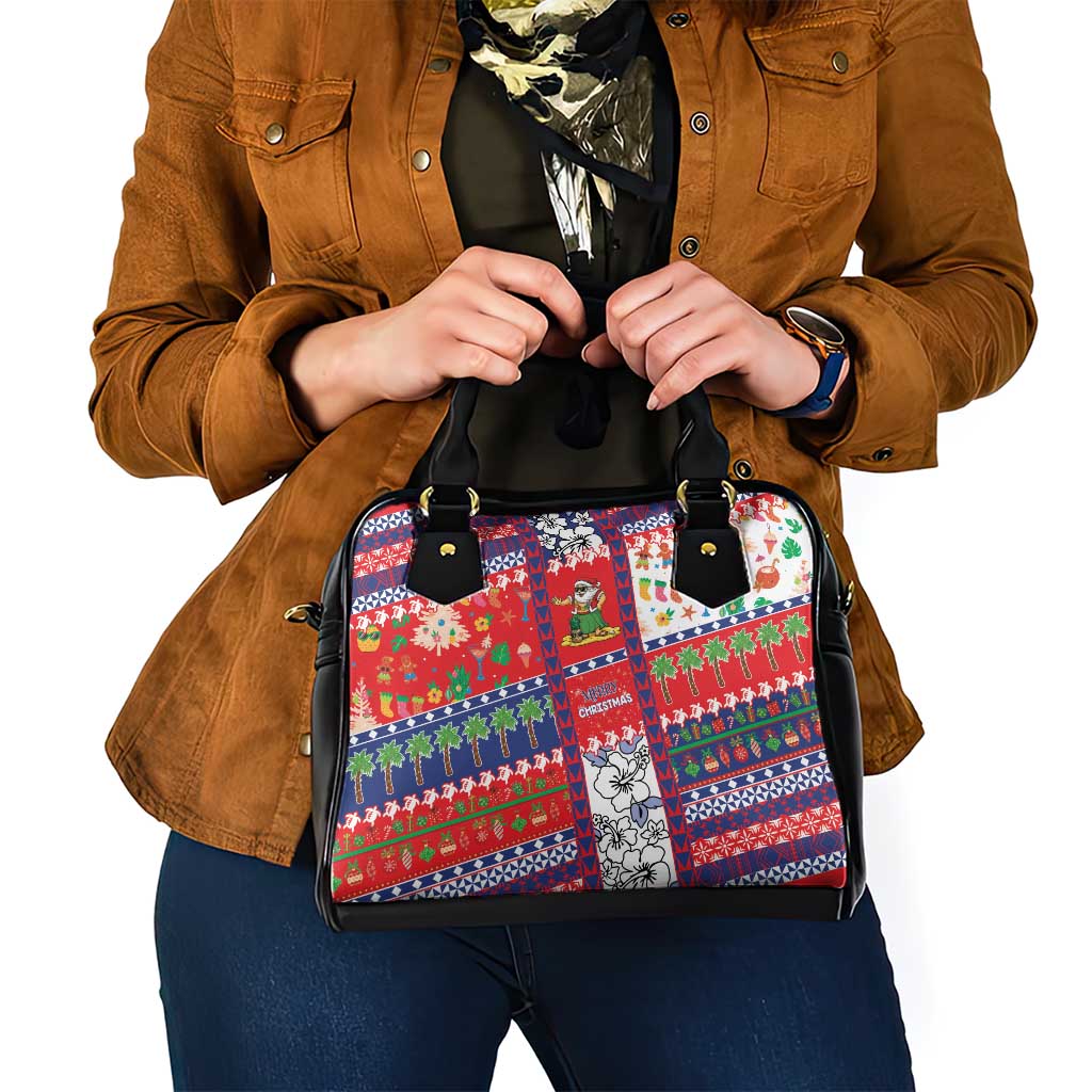 Wallis And Futuna Christmas Shoulder Handbag Festive Beach Vibes - Polynesian Pride
