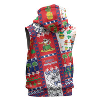 Wallis And Futuna Christmas Sleeveless Zip Hoodie Festive Beach Vibes - Polynesian Pride