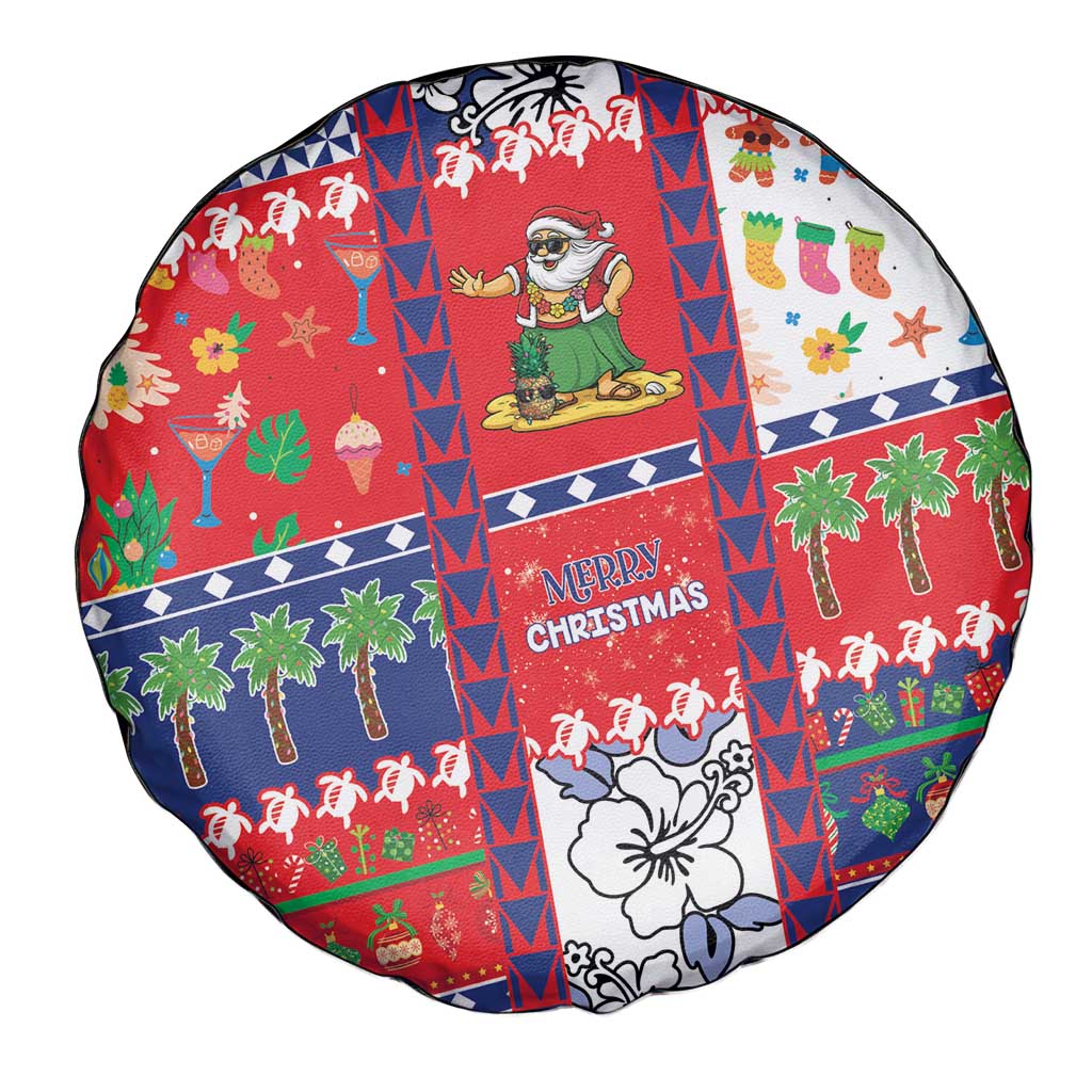 Wallis And Futuna Christmas Spare Tire Cover Festive Beach Vibes - Polynesian Pride