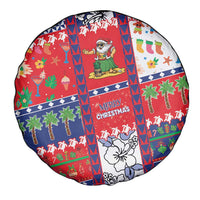 Wallis And Futuna Christmas Spare Tire Cover Festive Beach Vibes - Polynesian Pride