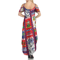 Wallis And Futuna Christmas Summer Maxi Dress Festive Beach Vibes - Polynesian Pride
