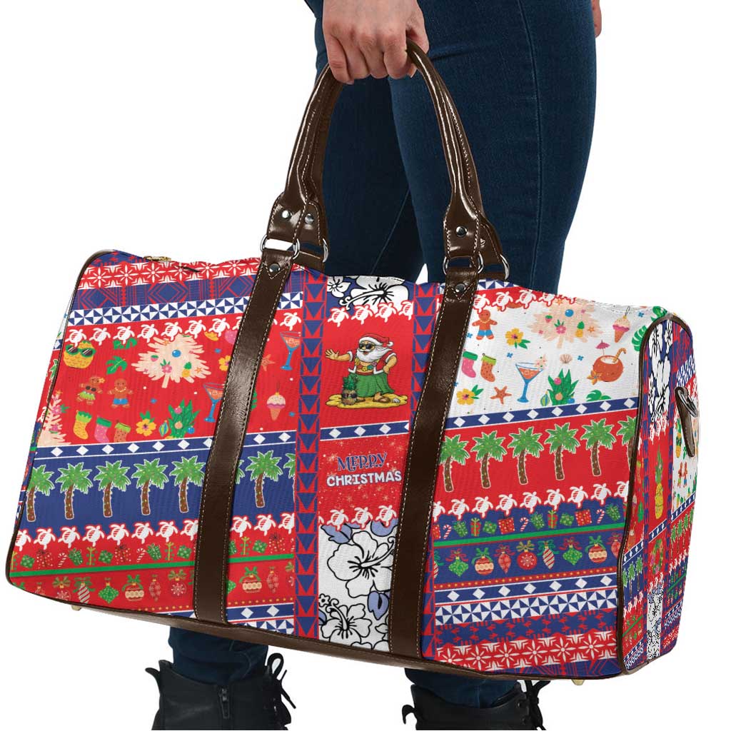 Wallis And Futuna Christmas Travel Bag Festive Beach Vibes - Polynesian Pride