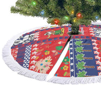 Wallis And Futuna Christmas Tree Skirt Festive Beach Vibes - Polynesian Pride