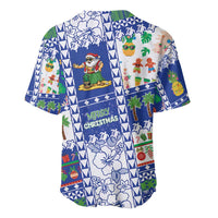 Northern Mariana Islands Christmas Baseball Jersey Festive Beach Vibes - Polynesian Pride
