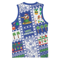 Northern Mariana Islands Christmas Basketball Jersey Festive Beach Vibes - Polynesian Pride