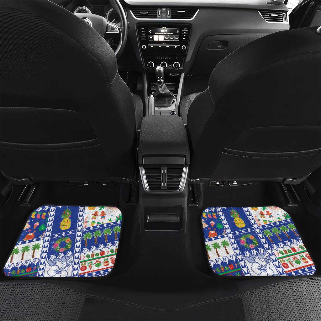 Northern Mariana Islands Christmas Car Mats Festive Beach Vibes - Polynesian Pride