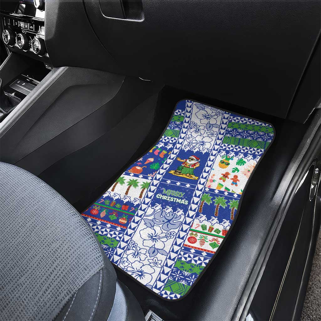 Northern Mariana Islands Christmas Car Mats Festive Beach Vibes - Polynesian Pride