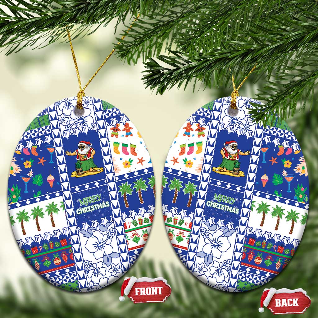 Northern Mariana Islands Christmas Ceramic Ornament Festive Beach Vibes - Polynesian Pride