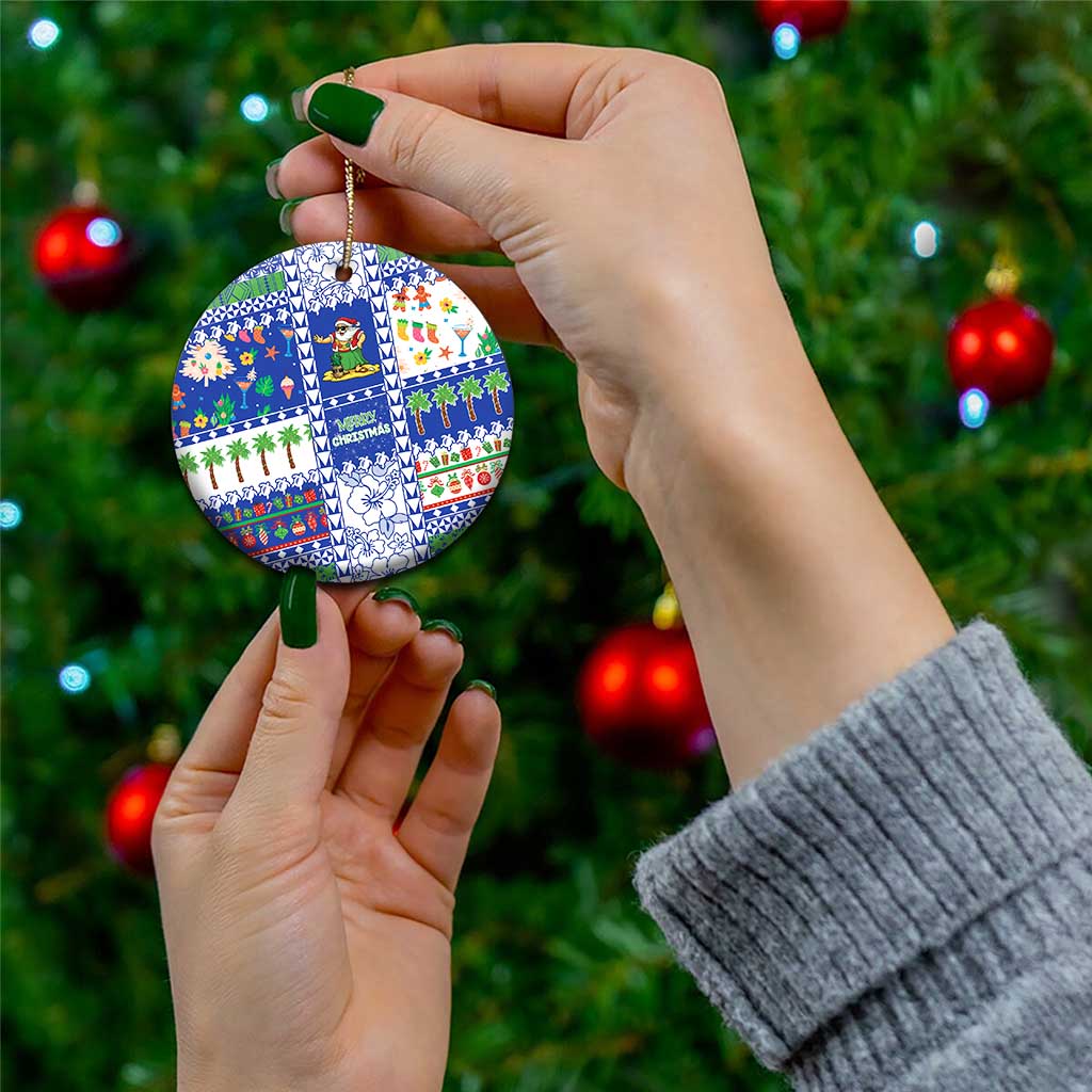 Northern Mariana Islands Christmas Ceramic Ornament Festive Beach Vibes - Polynesian Pride