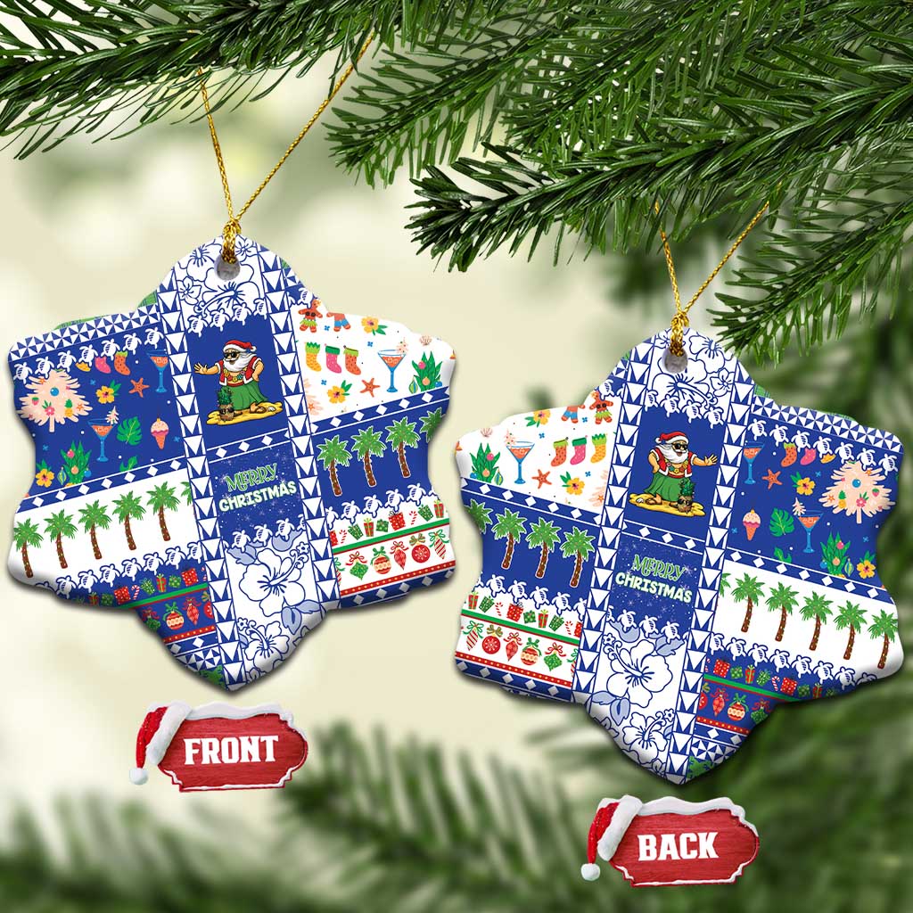 Northern Mariana Islands Christmas Ceramic Ornament Festive Beach Vibes - Polynesian Pride