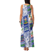 Northern Mariana Islands Christmas Family Matching Tank Maxi Dress and Hawaiian Shirt Festive Beach Vibes - Polynesian Pride
