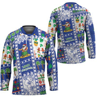 Northern Mariana Islands Christmas Hockey Jersey Festive Beach Vibes - Polynesian Pride