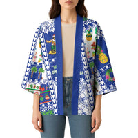 Northern Mariana Islands Christmas Kimono Festive Beach Vibes - Polynesian Pride