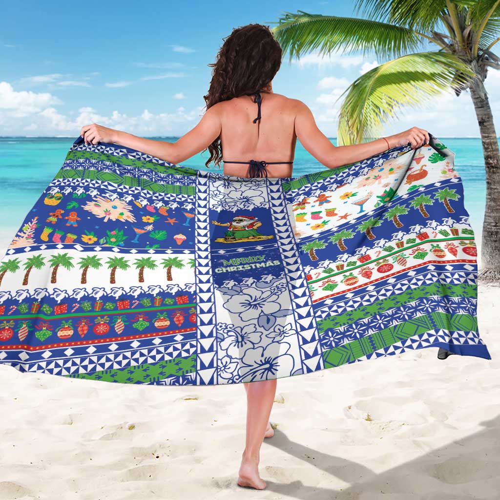 Northern Mariana Islands Christmas Sarong Festive Beach Vibes - Polynesian Pride