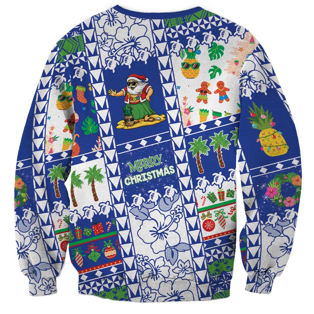 Northern Mariana Islands Christmas Sweatshirt Festive Beach Vibes - Polynesian Pride