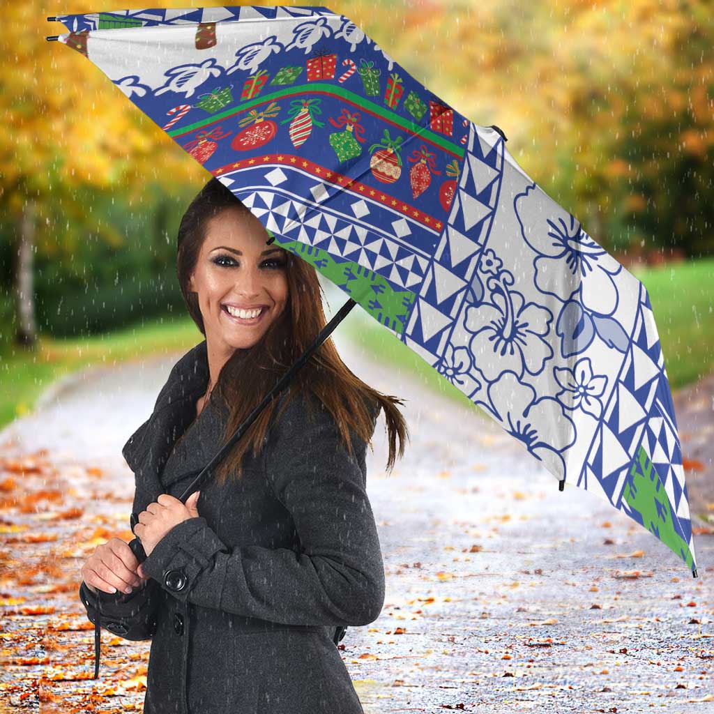 Northern Mariana Islands Christmas Umbrella Festive Beach Vibes - Polynesian Pride